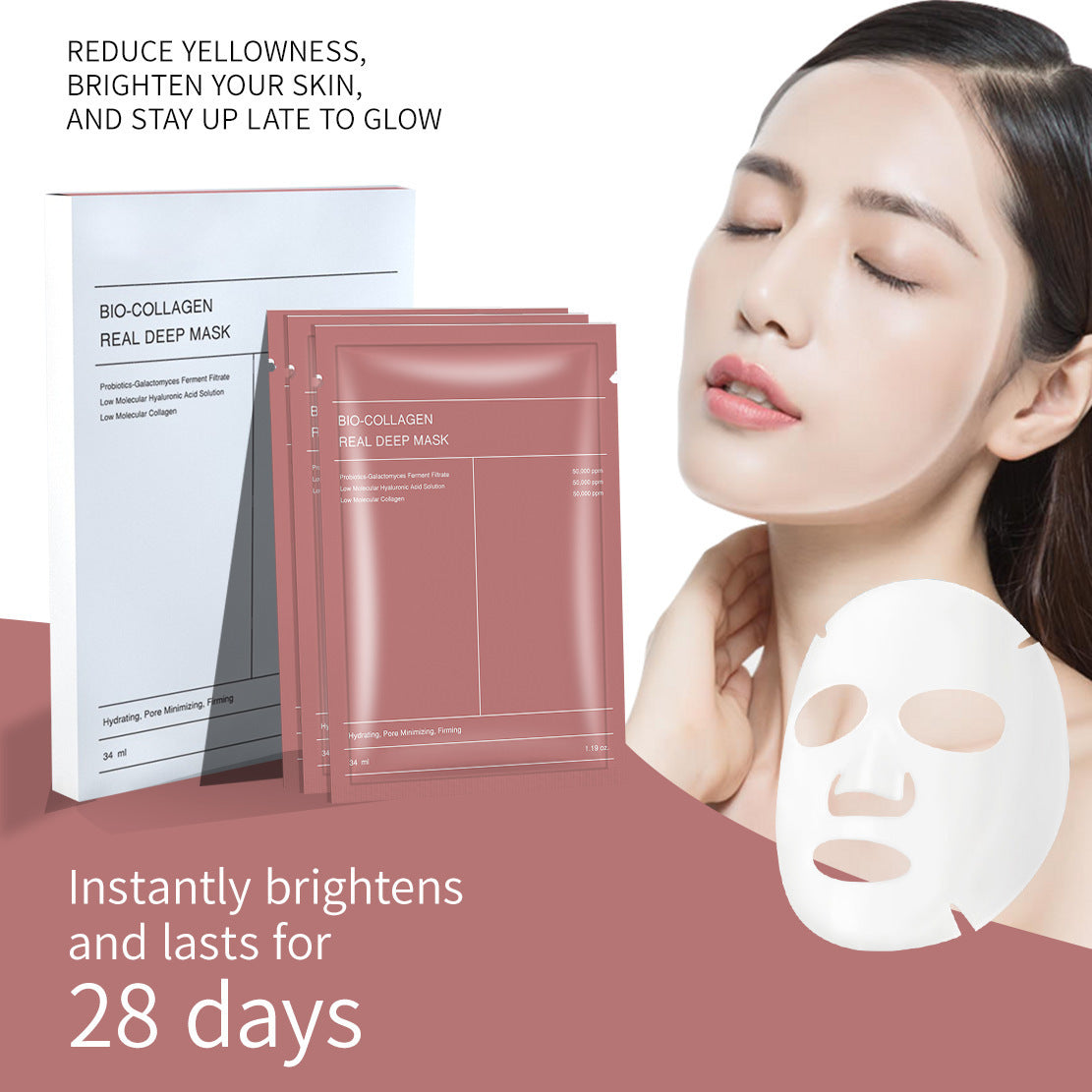 AquaGlow: Mascarilla de Colageno Gelatina Coreana