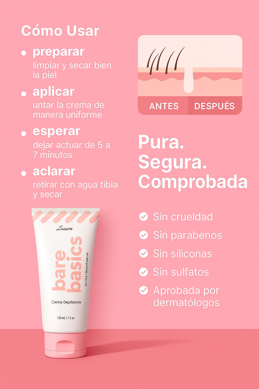 LumiBare™ — Crema Depiladora Total